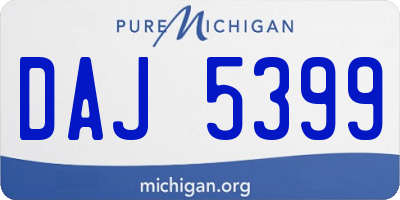 MI license plate DAJ5399