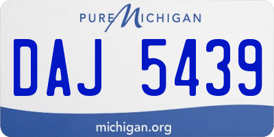 MI license plate DAJ5439