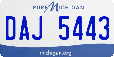 MI license plate DAJ5443