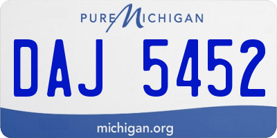 MI license plate DAJ5452