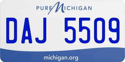 MI license plate DAJ5509