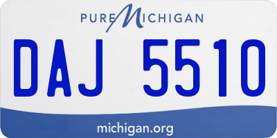 MI license plate DAJ5510