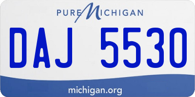 MI license plate DAJ5530