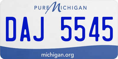MI license plate DAJ5545