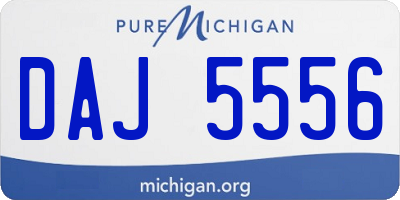 MI license plate DAJ5556