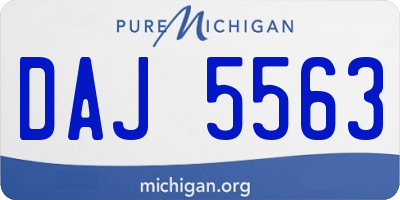 MI license plate DAJ5563
