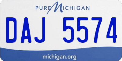 MI license plate DAJ5574