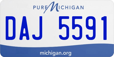 MI license plate DAJ5591