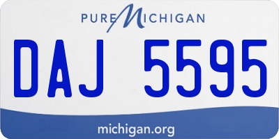 MI license plate DAJ5595