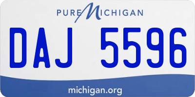 MI license plate DAJ5596