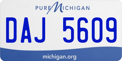 MI license plate DAJ5609