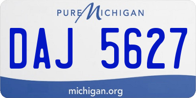 MI license plate DAJ5627