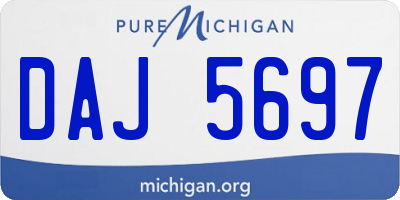 MI license plate DAJ5697