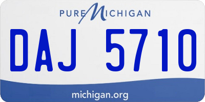 MI license plate DAJ5710
