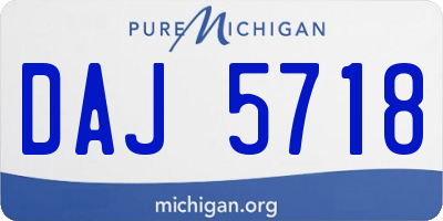 MI license plate DAJ5718