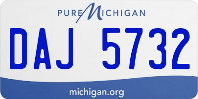 MI license plate DAJ5732