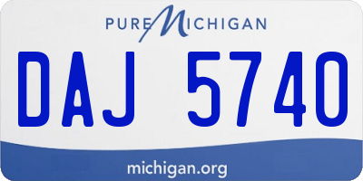 MI license plate DAJ5740