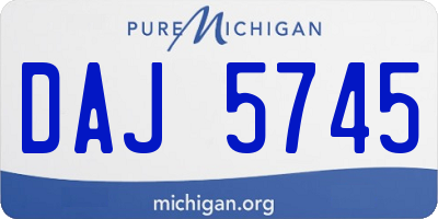 MI license plate DAJ5745