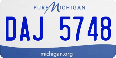 MI license plate DAJ5748