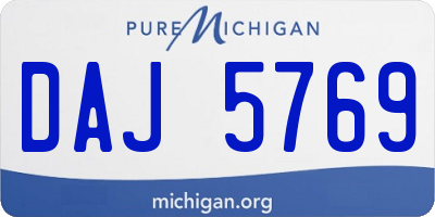 MI license plate DAJ5769