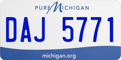 MI license plate DAJ5771