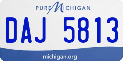 MI license plate DAJ5813