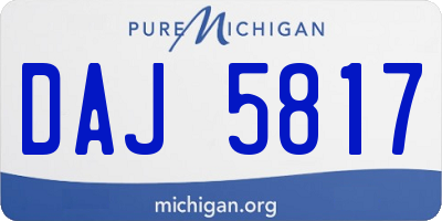 MI license plate DAJ5817