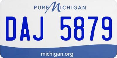 MI license plate DAJ5879