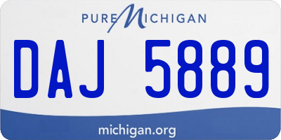 MI license plate DAJ5889