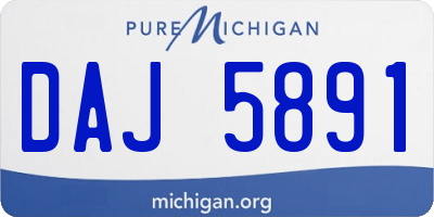 MI license plate DAJ5891