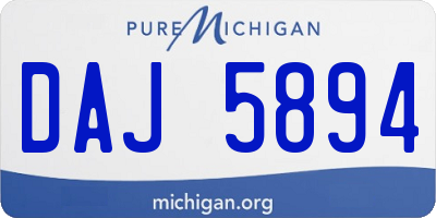 MI license plate DAJ5894