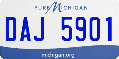 MI license plate DAJ5901