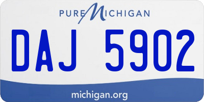 MI license plate DAJ5902
