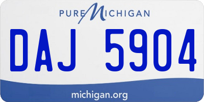 MI license plate DAJ5904