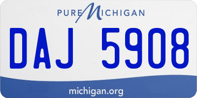 MI license plate DAJ5908