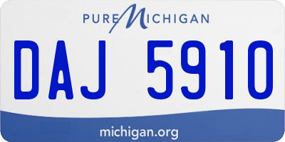 MI license plate DAJ5910