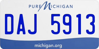 MI license plate DAJ5913