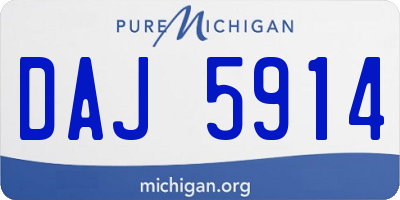 MI license plate DAJ5914