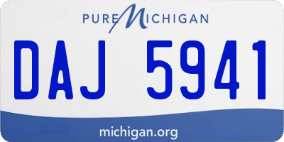 MI license plate DAJ5941