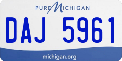 MI license plate DAJ5961