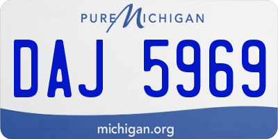 MI license plate DAJ5969