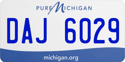 MI license plate DAJ6029