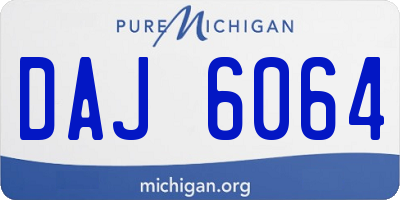 MI license plate DAJ6064