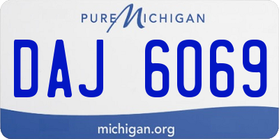 MI license plate DAJ6069