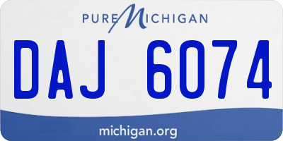 MI license plate DAJ6074