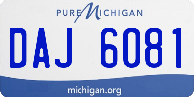 MI license plate DAJ6081