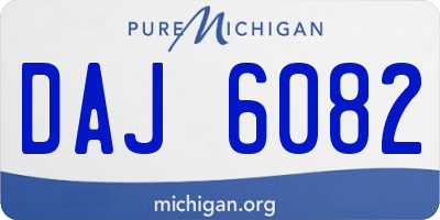 MI license plate DAJ6082