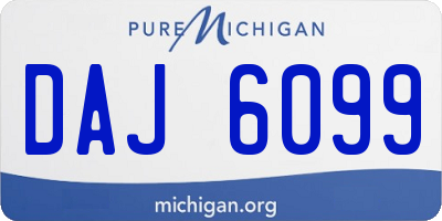 MI license plate DAJ6099