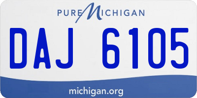 MI license plate DAJ6105