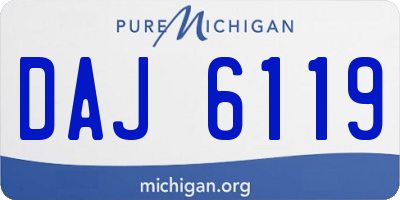 MI license plate DAJ6119